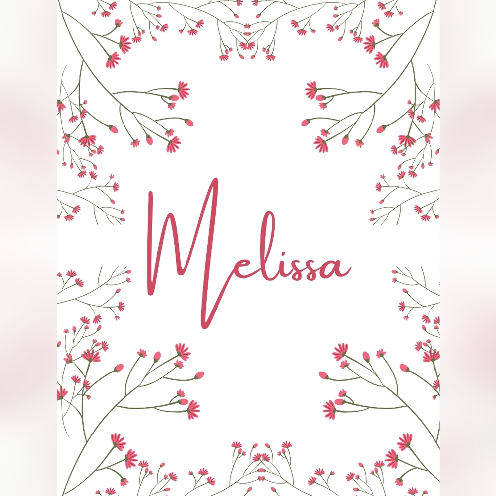 "Melissa" Name Art